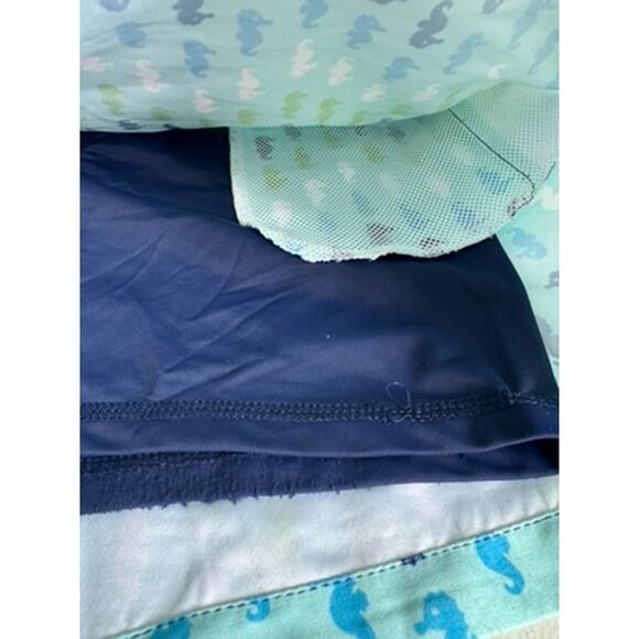 "CAPELLE" Mens Swim Trunks SZ XL Drawstring Sea Horses Beach Vacation 2 Layers - Picture 4 of 12